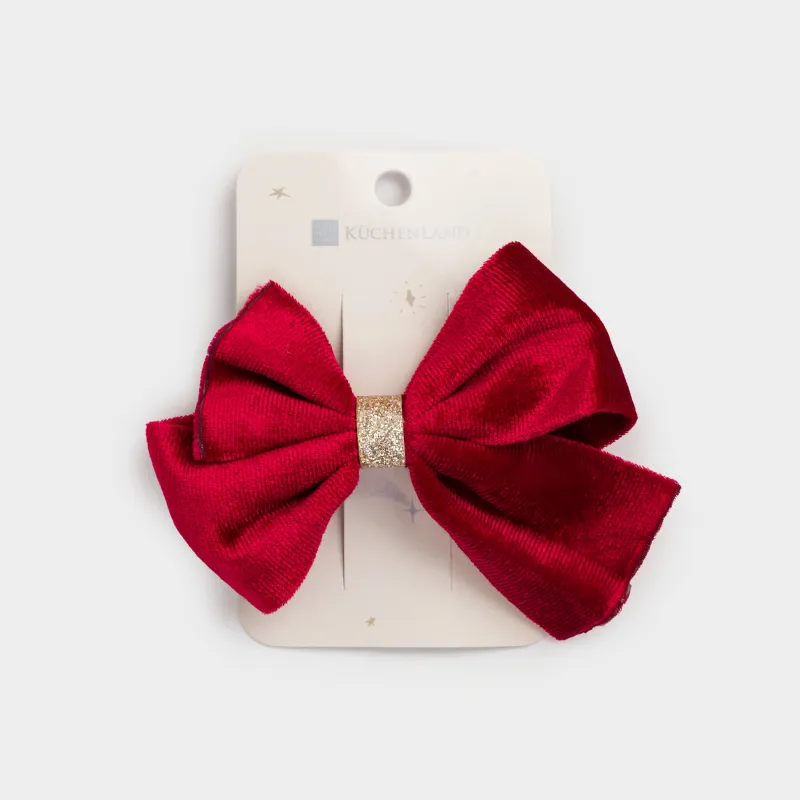 Заколка для волос, 10 см, полиэстер, красный, Бант, Hairstyle, image-3