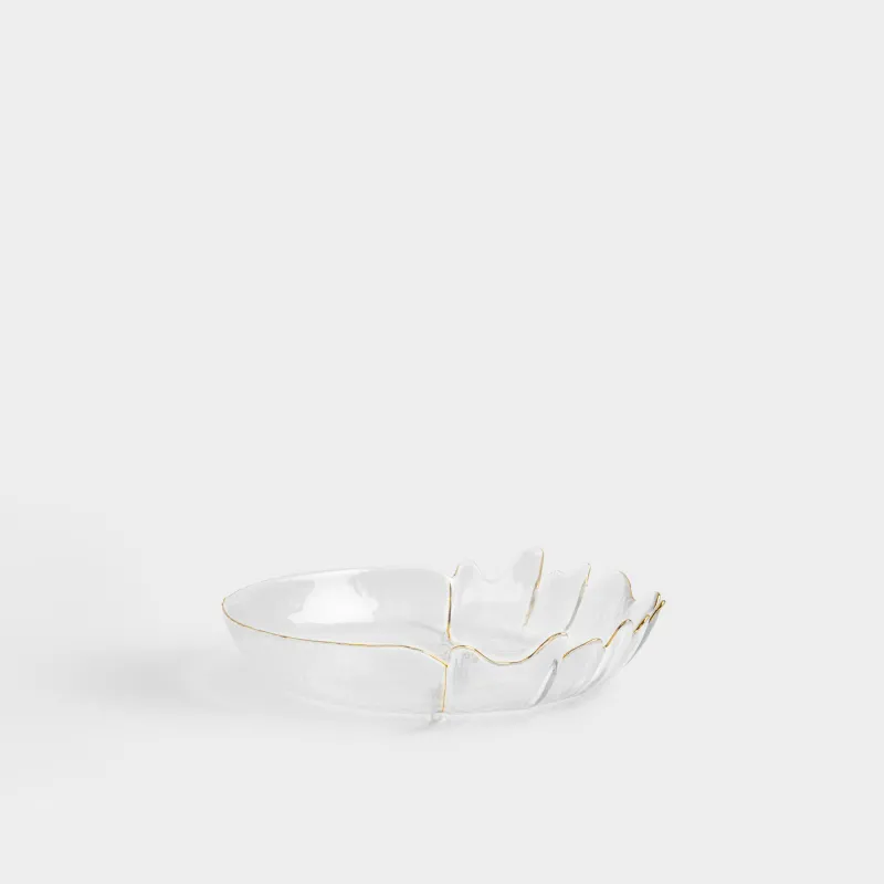Блюдо, 22х23х5 см, с золотистым кантом, Wave gold, image-0