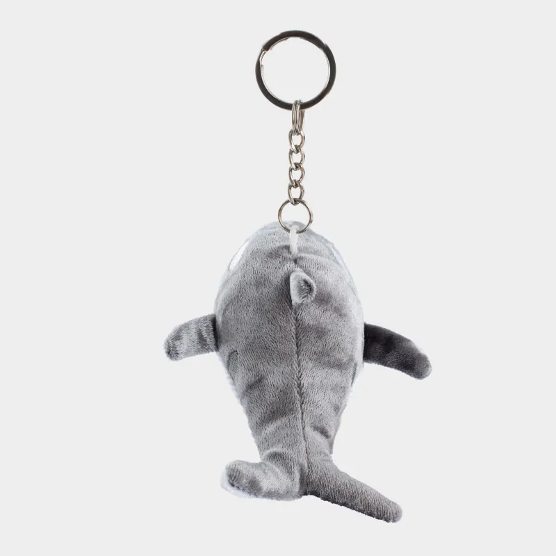 Брелок, 14 см, мягкий, полиэстер/металл, бело-серый, Касатка, Aquatic animals, image-1