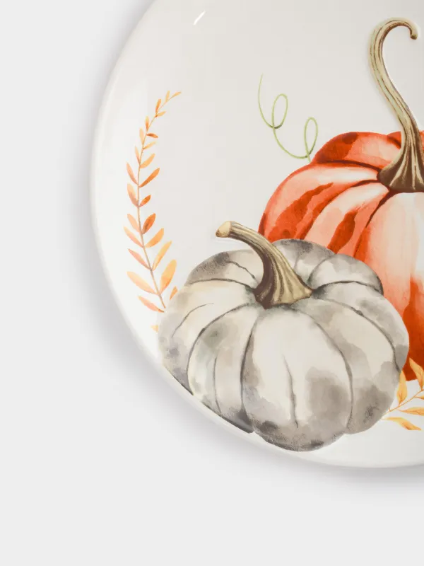 Тарелка обеденная, 28 см, Тыквы и листья, Forest symphony, image-2
