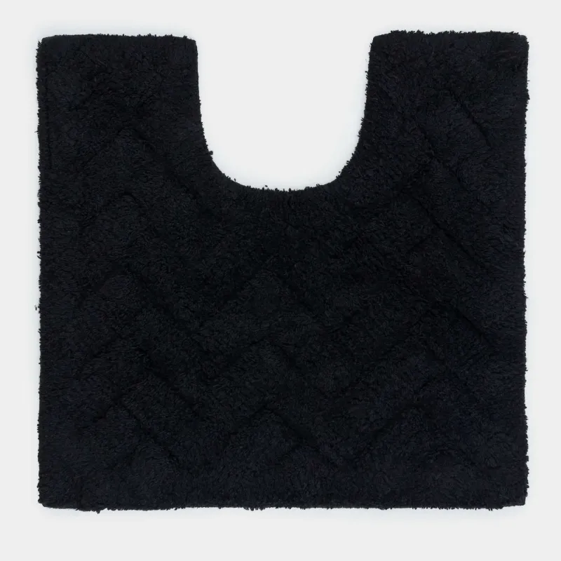 Коврик для ванной комнаты, 50x80/50x50 см, 2 шт, противоскользящий, хлопок, черный, Neutral, image-1