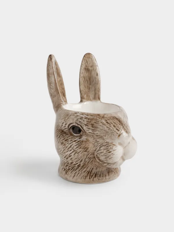 Подставка для яйца, 11 см, керамика D, коричневая, Кролик, Easter lace, image-1