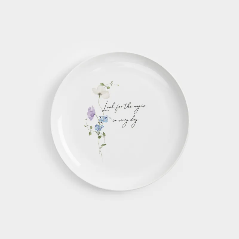 Тарелка обеденная, 27 см, фарфор N, белая, Полевые цветы, Cowslip