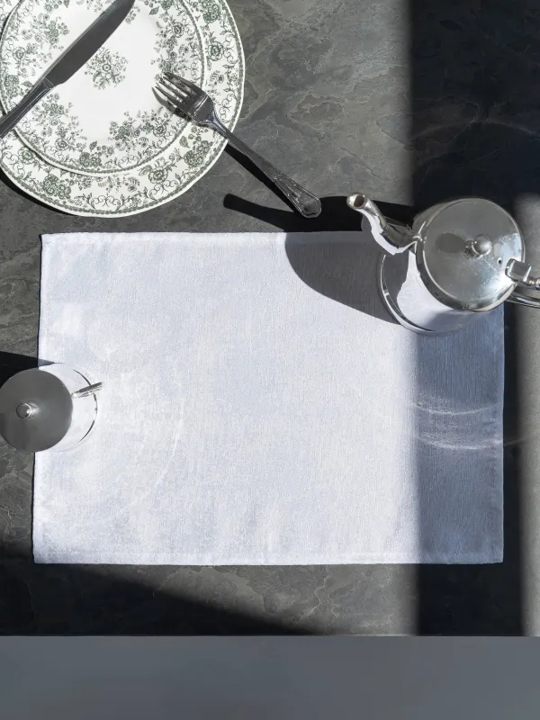 Салфетка под приборы, 30х45 см, полиэстер, прямоугольная, белая, Jacquard, image-3