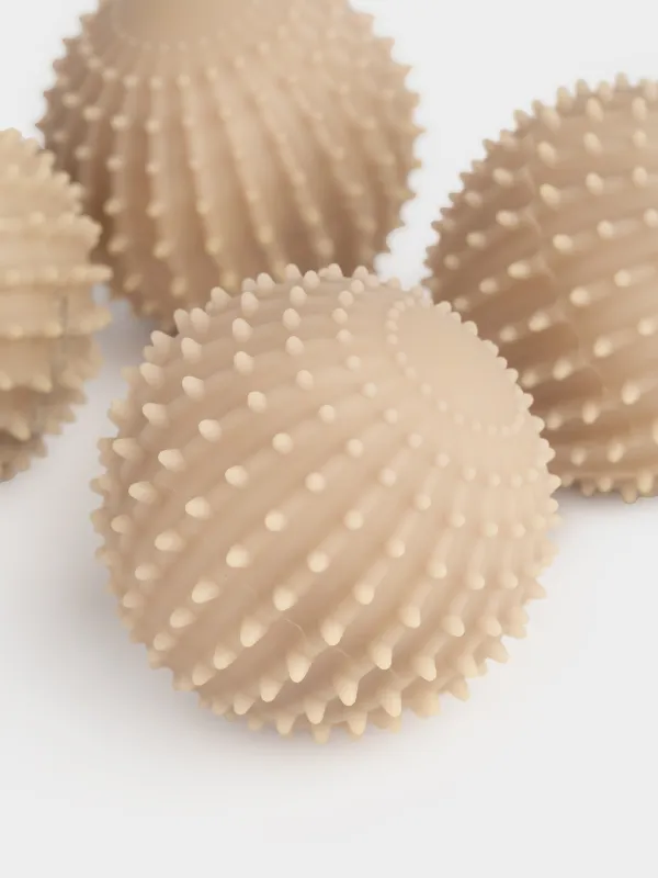 Шарик для стирки, 6 см, 4 шт, ПВХ, бежевый, Круг, Washing ball, image-2