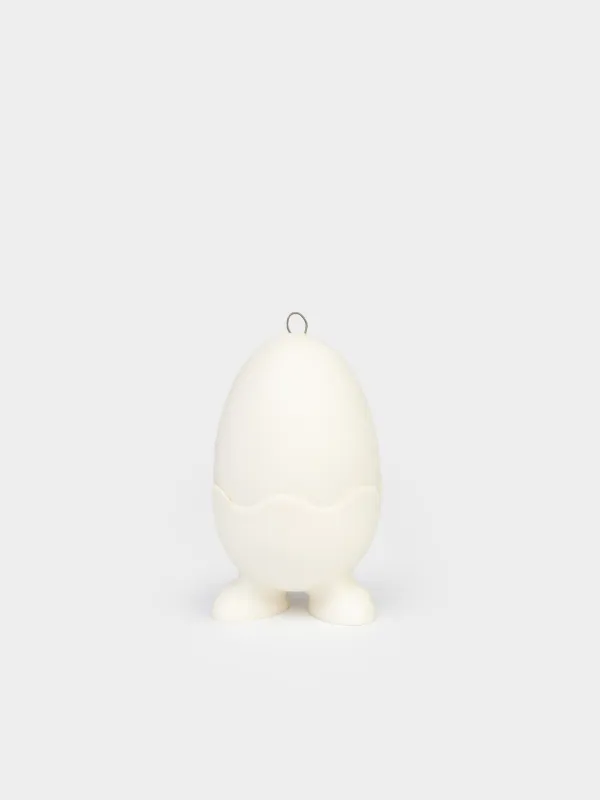 Подставка для яйца, 4 см, силикон, молочная в крапинку, Яйцо, Easter, image-4