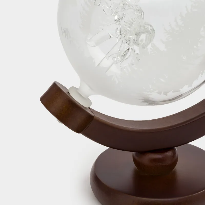 Графин, 650 мл, на подставке, стекло/дерево, Глобус с лосем, Bar, image-4