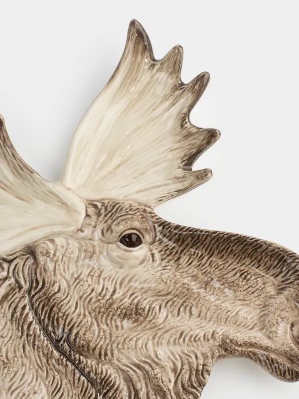 Блюдо, 24х24 см, керамика, молочно-коричневое, Лось, Moose story, image-1