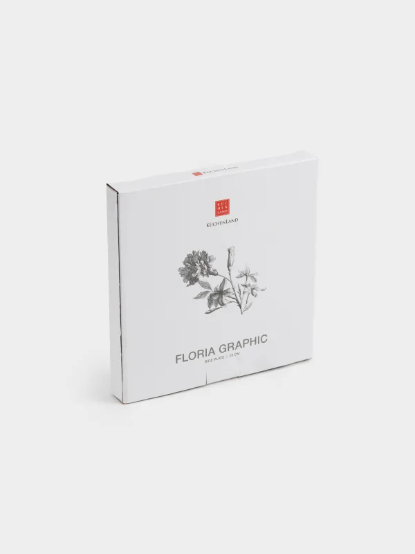 Тарелка закусочная, 23 см, Графичные цветы, Floria graphic, image-6