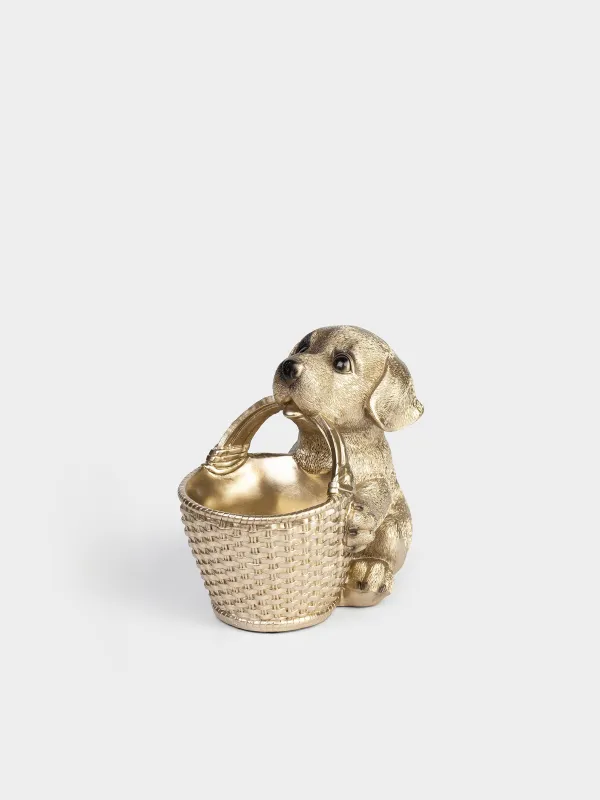 Конфетница, 19х18 см, Лабрадор с корзиной, Dog, image-0