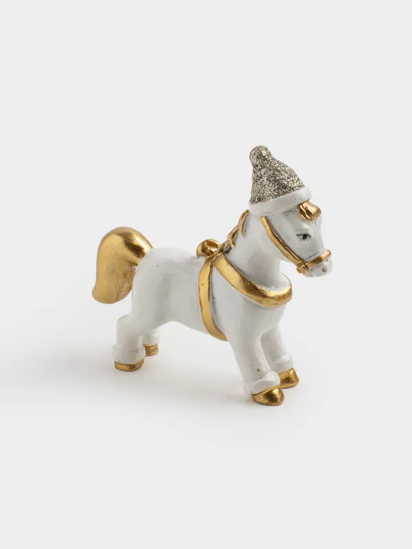 Статуэтка, 8 см, Лошадка в шапке, Horse christmas, image-1