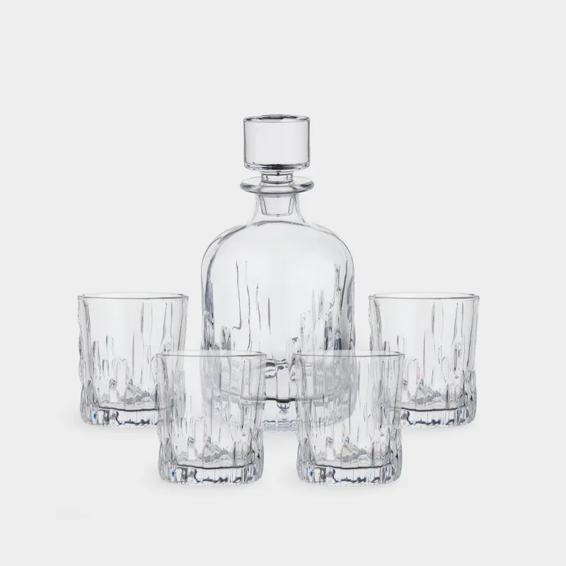 Набор для виски, 4 перс, 5 пр, графин/стаканы, стекло Р, Harbor