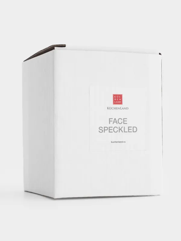 Стакан для ванной комнаты, 11 см, керамика, белый, в крапинку, Лицо, Face speckled, image-3