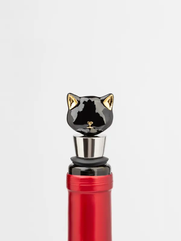 Пробка для винной бутылки, 9 см, Кот, Cat night, image-4