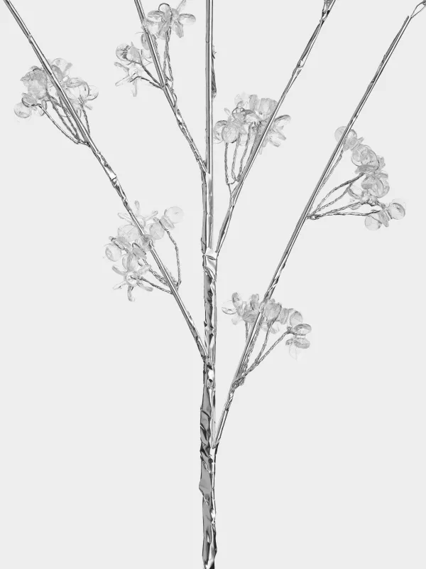 Ветка декоративная, 60 см, акрил/бумага, Кристальные цветы, Crystal decor, image-2