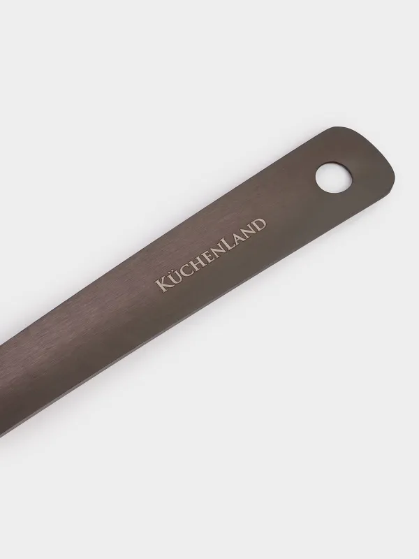 Лопатка, 33 см, с прорезями, сталь, темно-серая, Titanium, image-3