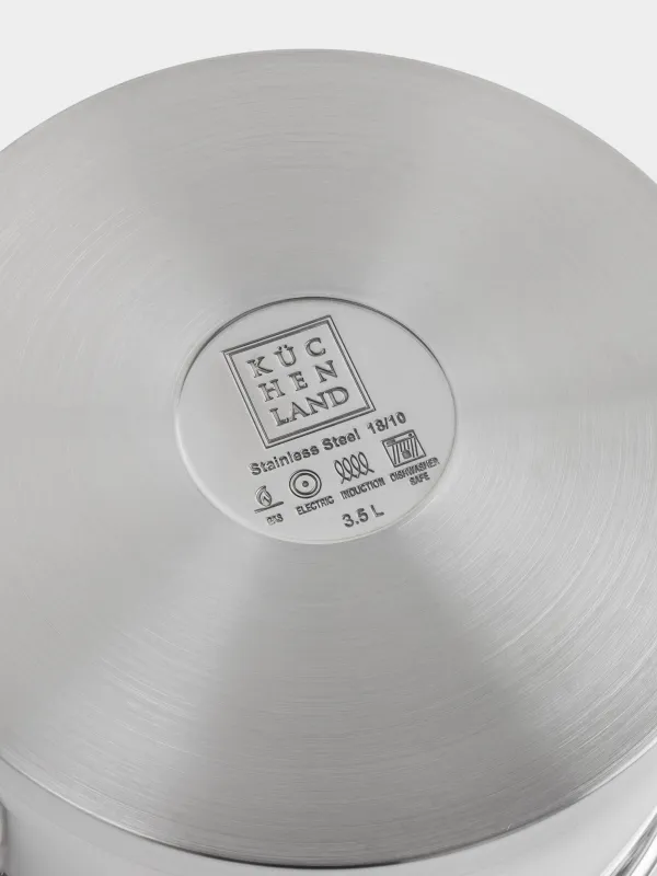 Набор посуды, 3 пр, сталь/стекло Б, Small, Silver Stone, image-4