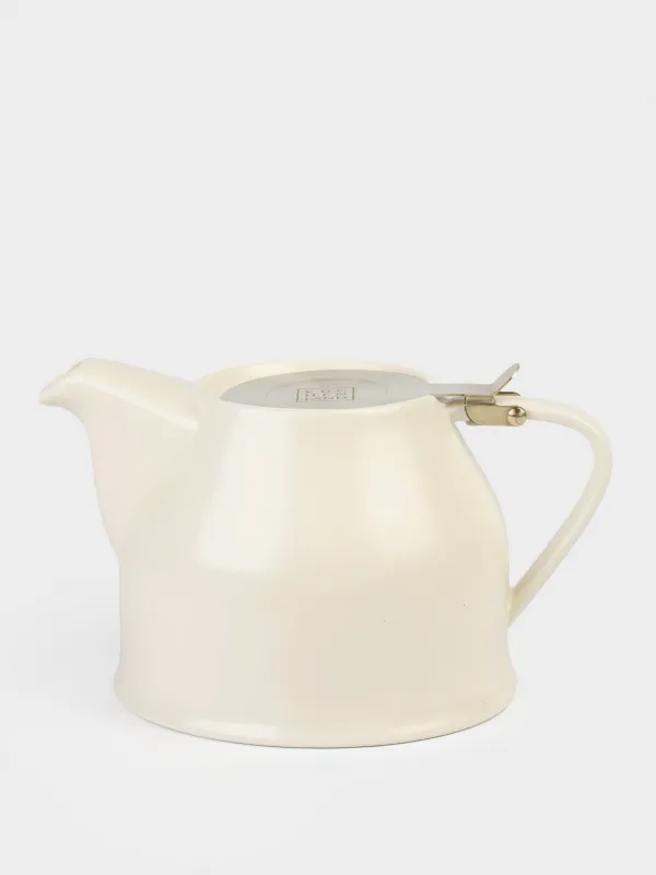 Чайник заварочный, 1 л, керамика/сталь, молочно-золотистый, Kettle ceramo, image-0