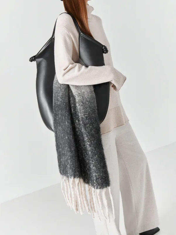 Шарф женский, 180x50 см, полиэстер, серо-бежевый, Loop, image-7