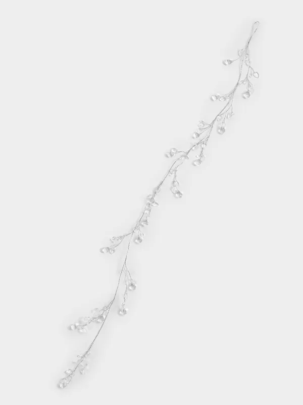 Ветка-гирлянда декоративная, 1,2 м, пластик/акрил, Кристаллы, Crystal decor, image-1
