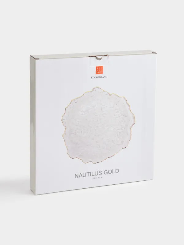 Блюдо, 30 см, с золотистым кантом, Nautilus gold, image-5