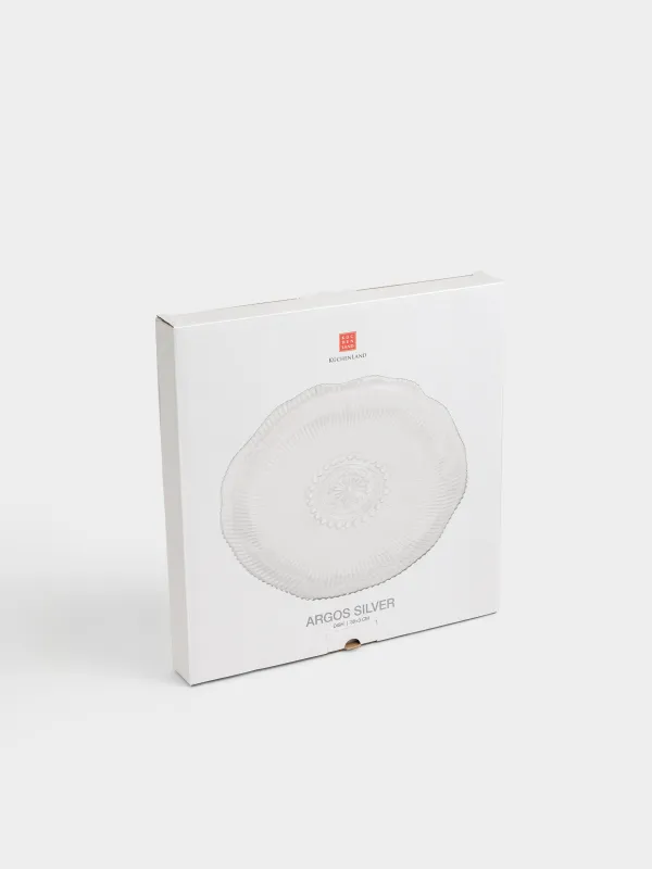 Блюдо, 30х3 см, стекло Р, с серебристым кантом, Argos silver, image-5
