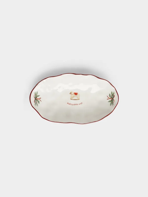Блюдо, 31х18х6 см, Овечка, Christmas tree, image-1