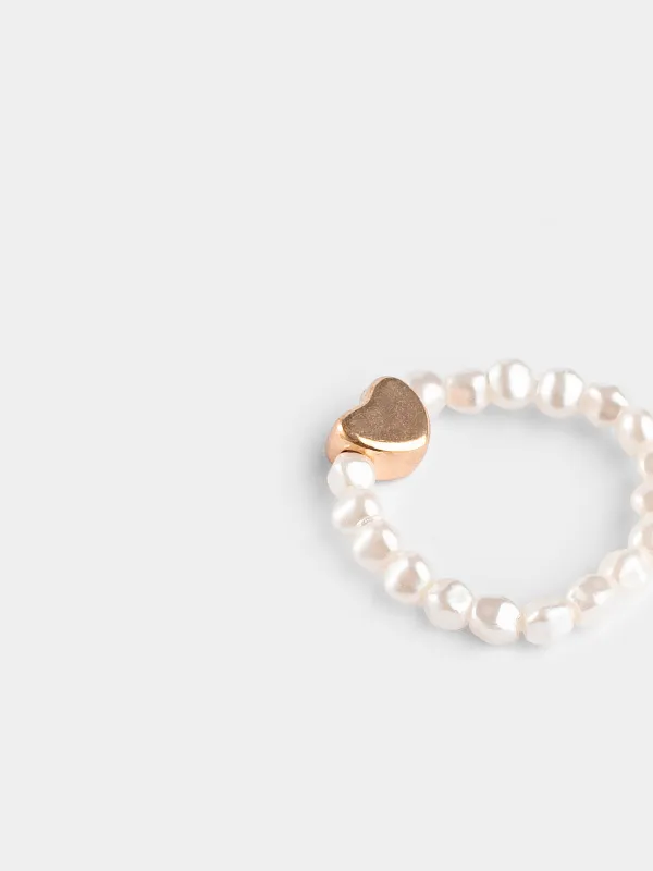 Кольцо, Сердце, Pearl heart, image-2
