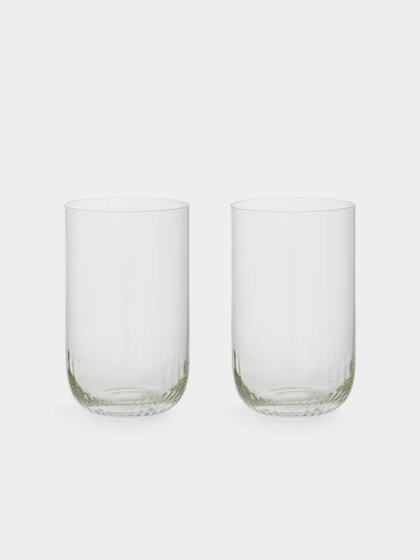 Стакан, 12 см, 460 мл, 2 шт, кристальное стекло, зеленый, Rofrano, image-0
