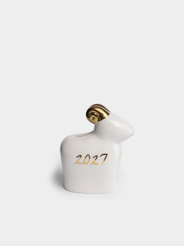 Копилка, 13 см, Баран, Sheep gold, image-0
