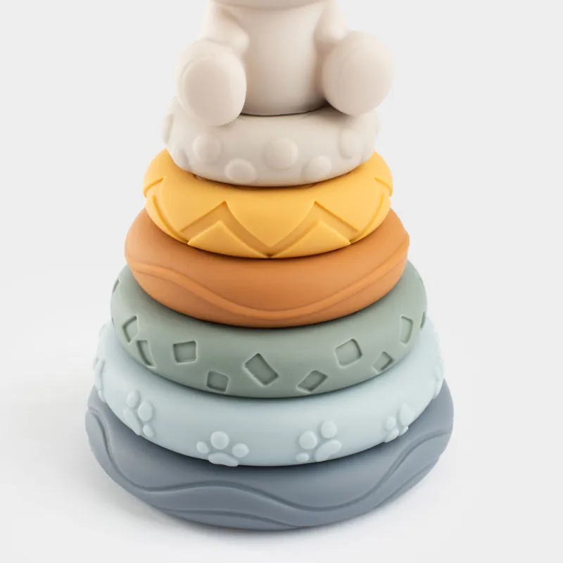 Игрушка развивающая, 19 см, Пирамидка зайка, Kiddy, image-4