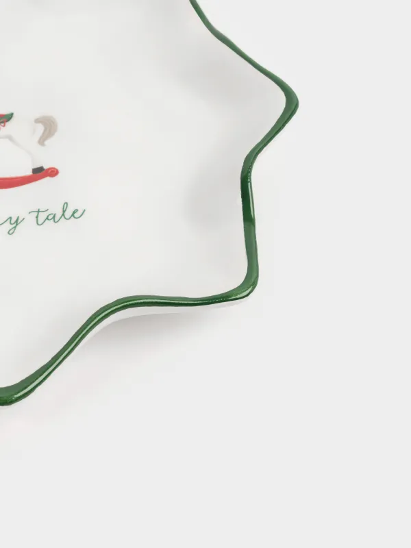 Блюдо, 20 см, керамика D, Лошадка, Сhristmas green, image-4