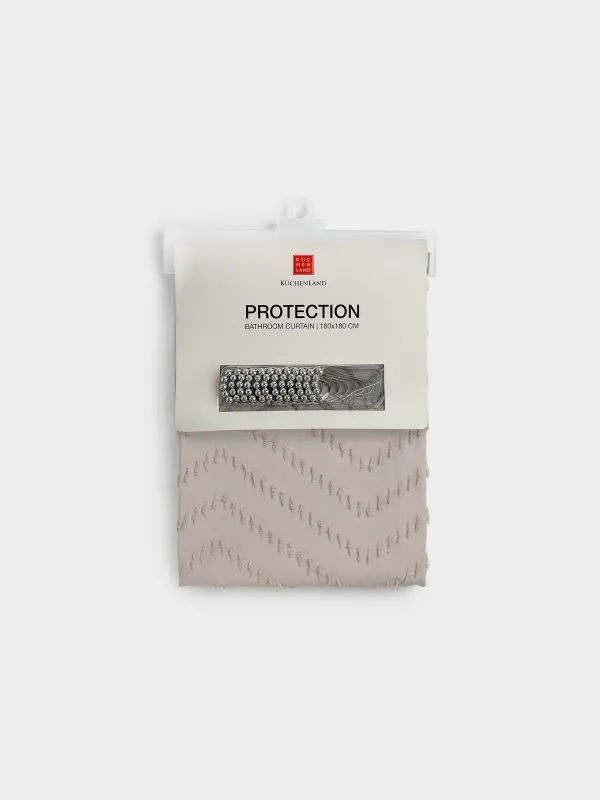 Штора для ванной, 180х180 см, с кольцами, Protection textured, image-0