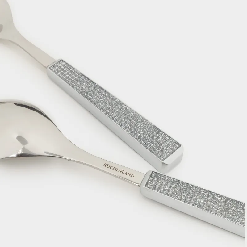 Приборы для сервировки салата, 26 см, 2 пр, ложка/вилка, сталь, Winter antarctica, image-4