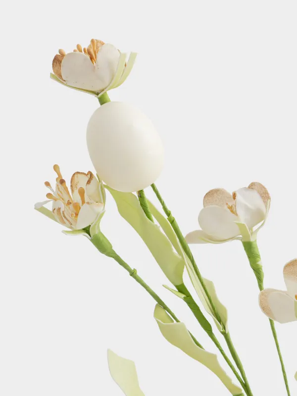 Ветка декоративная, 81 см, пенопласт/бумага, Пасхальные яйца и цветы, Rustic Easter decor, image-2