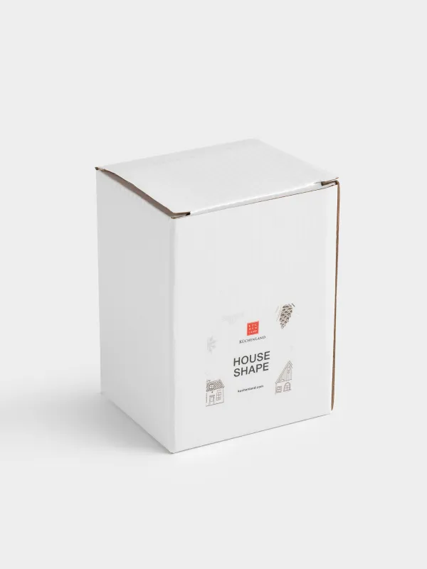 Статуэтка с подсветкой, 13 см, фарфор P, молочно-коричневая, Дом с елками, House shape, image-4