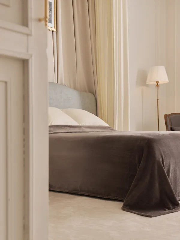 Покрывало, 220х240 см, фланель, коричневое, Flannel, image-4