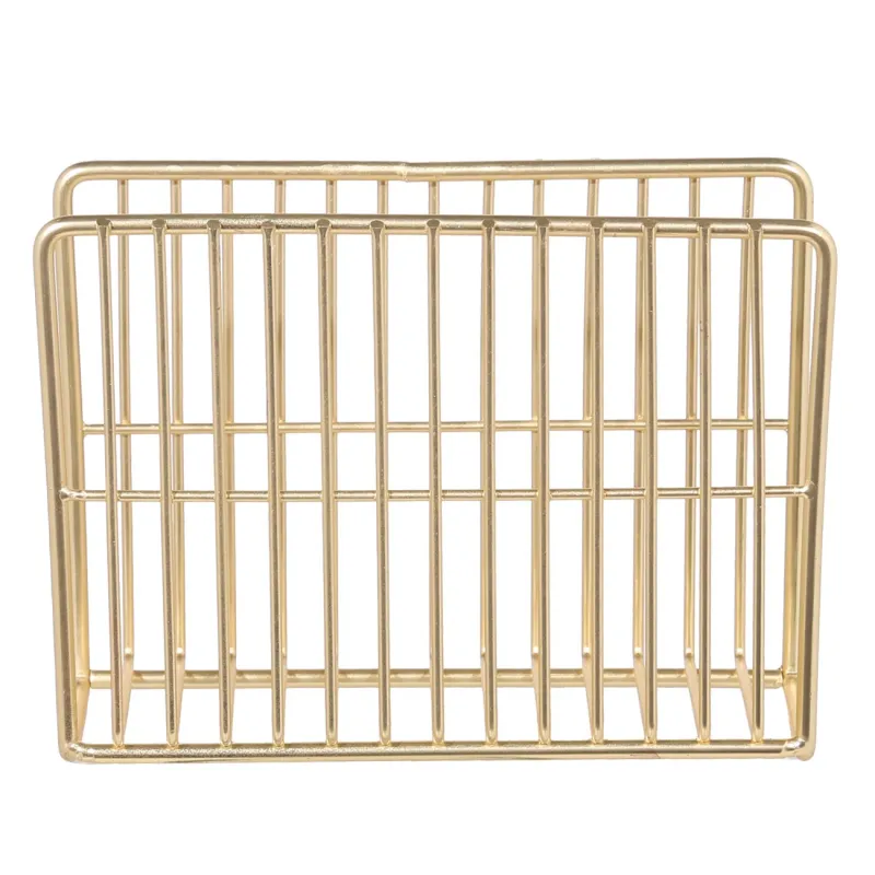 Салфетница, 13 см, металл, золотистая, Twist gold, image-1