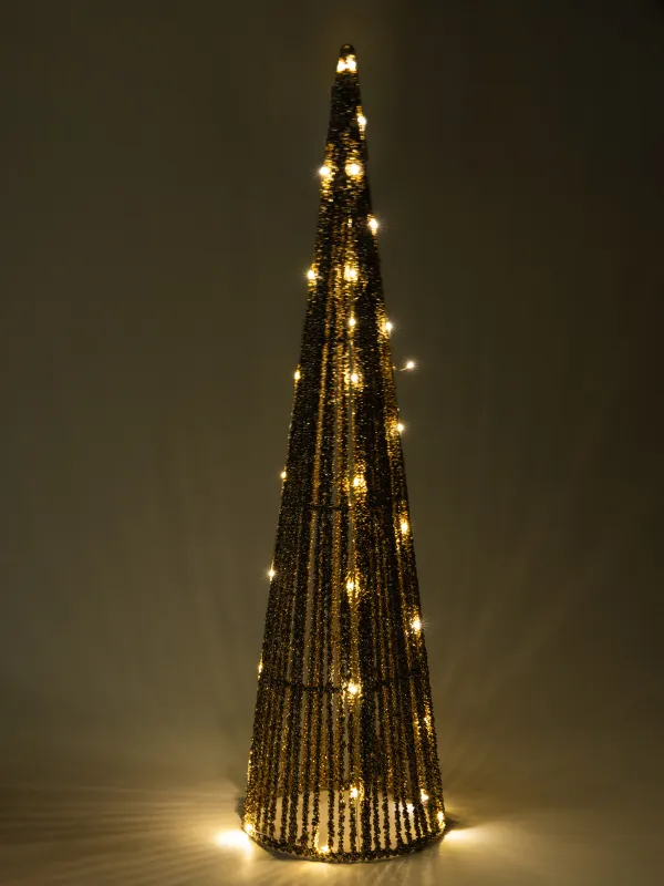 Ель-конус, 80 см, с подсветкой, Frosty sparks, image-4