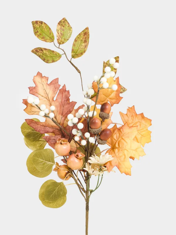 Ветка декоративная, 60 см, полиэстер/пенопласт, Шиповник с ягодами, Forest symphony decor, image-1