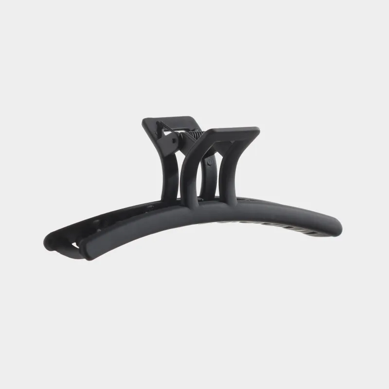 Заколка для волос, 11 см, пластик, черная, Крабик, Basic