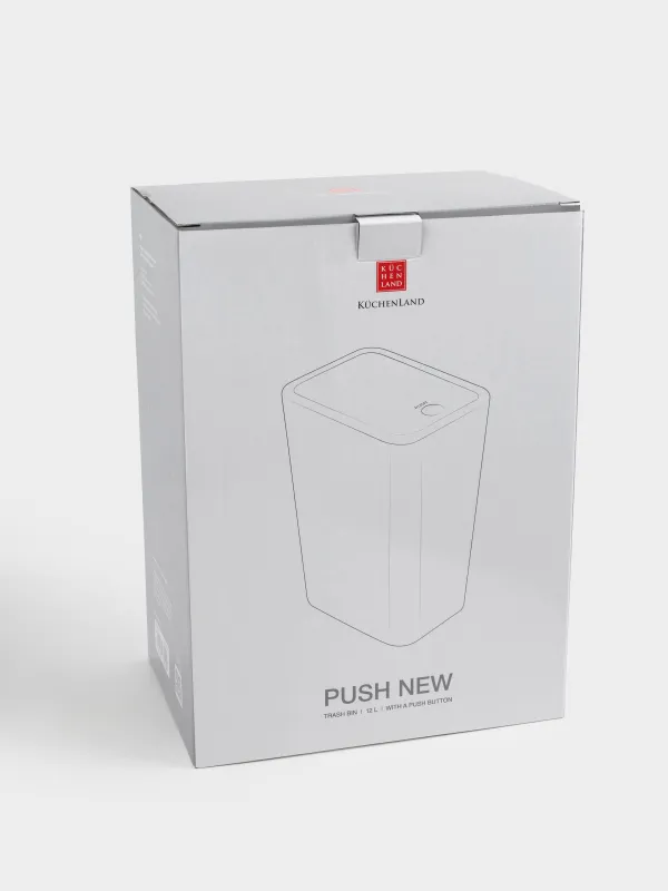 Ведро для мусора, 12 л, с кнопкой для открывания крышки, Push new, image-6