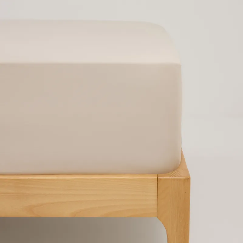 Натяжная простыня, 200х200 см, сатин 300 ТС, песочная, Satin