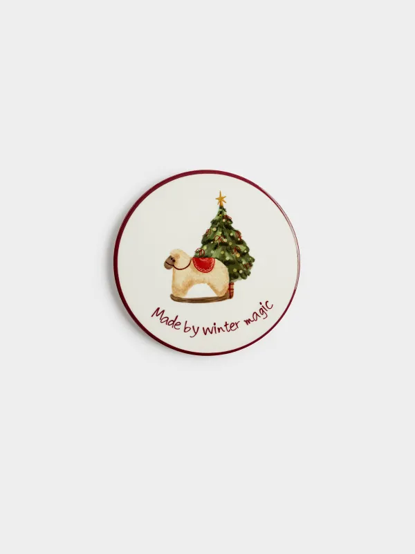 Подставка под кружку, Овечка и елка, Christmas lamb, image-0