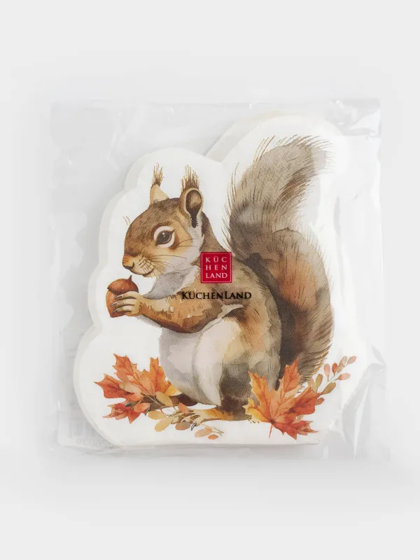 Салфетки бумажные, 28х32 см, 20 шт, фигурные, коричневые, Белка, Forest symphony, image-4