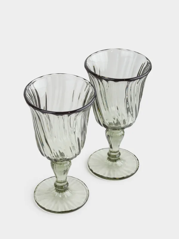 Бокал-кубок для вина, 220 мл, 2 шт, стекло Р, зеленый, Lombardy R color, image-2