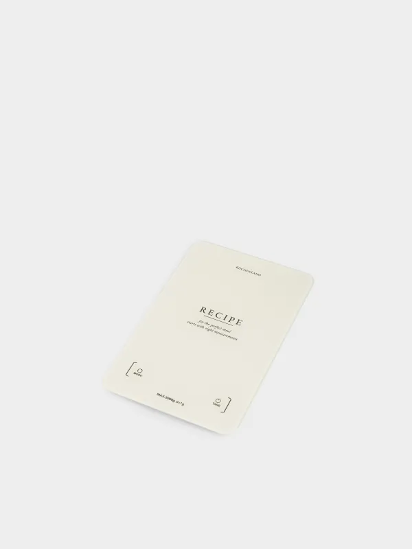 Весы кухонные, 23х15 см, электронные, пластик/стекло, белые, Recipe, Libra, image-4