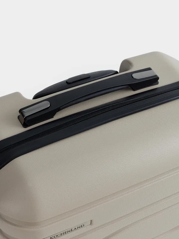 Чемодан S, 39х22х55 см, 2,7 кг, пластик, бежевый, Travel comfort, image-9