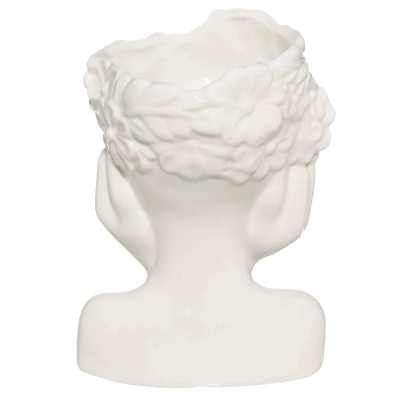 Ваза для цветов, 17 см, декоративная, Лицо в цветах, Face flowers, image-2