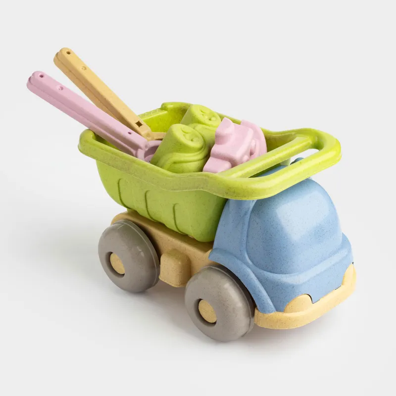 Набор игровой для песка, 5 пр, с игрушкой, пластик, цветной, Грузовик, Sunny, image-5
